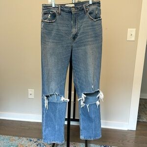 Ankle straight ultra high rise